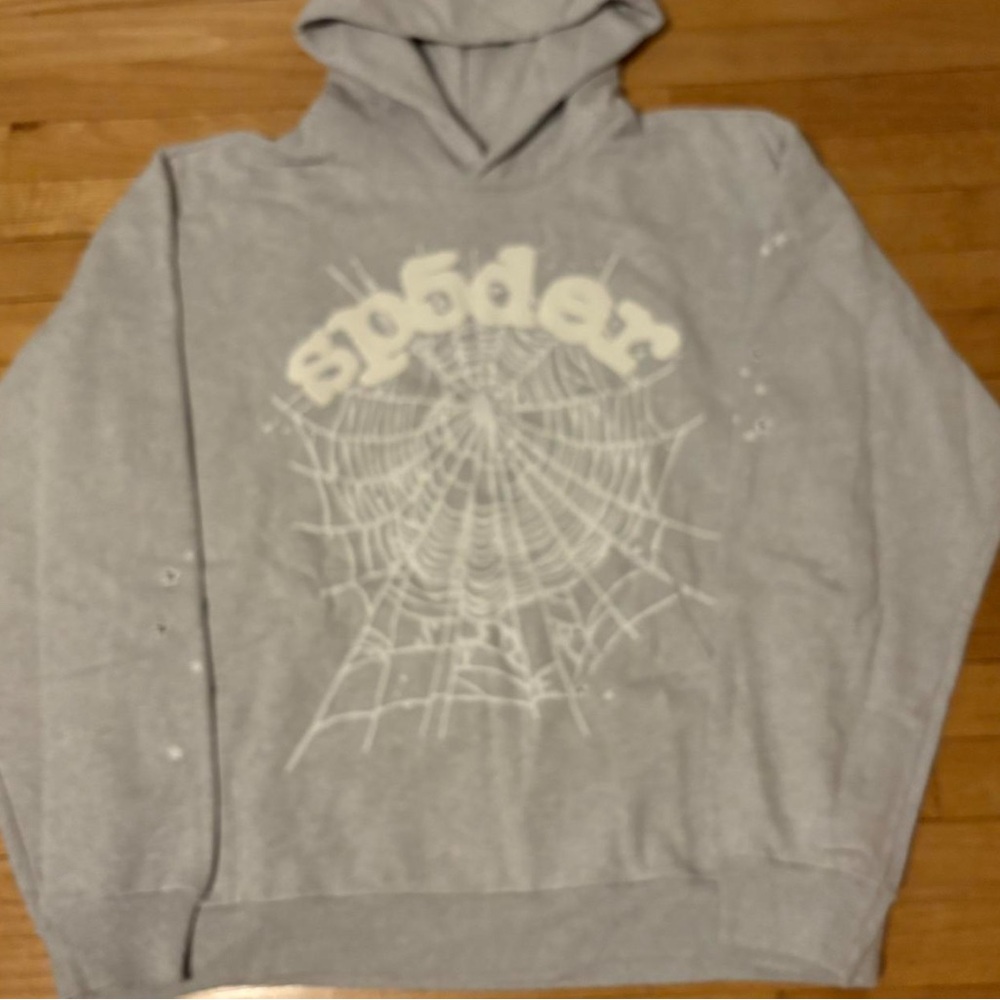 Gray og web  Sp5der hoodie